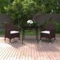 Preview: ARDEBO.de - 3-tlg. Garten-Essgruppe mit Auflagen Poly Rattan und Glas