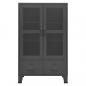 Preview: Lagerschrank Industrial Anthrazit 70x40x115 cm Metall