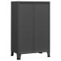 Preview: Lagerschrank Industrial Anthrazit 70x40x115 cm Metall