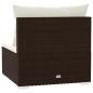 Preview: 4-Sitzer-Sofa mit Kissen Braun Poly Rattan