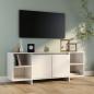 Preview: ARDEBO.de - TV-Schrank Hochglanz-Weiß 130x35x50 cm Holzwerkstoff