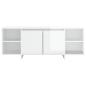 Preview: TV-Schrank Hochglanz-Weiß 130x35x50 cm Holzwerkstoff