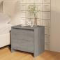 Preview: ARDEBO.de - Nachttisch Grau Sonoma 45x34x44,5 cm Holzwerkstoff
