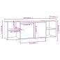 Preview: TV-Schrank Grau Sonoma 130x35x50 cm Holzwerkstoff