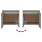 Preview: Nachttisch Betongrau 45x34x44,5 cm Holzwerkstoff
