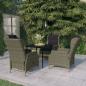 Preview: ARDEBO.de - 5-tlg. Garten-Essgruppe Braun