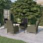 Preview: ARDEBO.de - 5-tlg. Garten-Essgruppe Braun