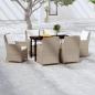 Preview: ARDEBO.de - 7-tlg. Garten-Essgruppe Braun