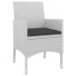 Preview: 5-tlg. Garten-Essgruppe mit Auflagen Poly Rattan und Glas