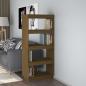 Preview: ARDEBO.de - Bücherregal/Raumteiler Honigbraun 60x35x135 Massivholz Kiefer