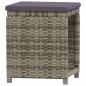 Preview: 6-tlg. Garten-Lounge-Set mit Kissen Poly Rattan Grau