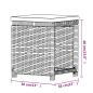 Preview: 7-tlg. Garten-Lounge-Set mit Kissen Poly Rattan Grau