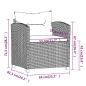 Preview: 7-tlg. Garten-Lounge-Set mit Kissen Poly Rattan Grau