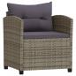 Preview: 7-tlg. Garten-Lounge-Set mit Kissen Poly Rattan Grau