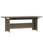 Preview: 7-tlg. Garten-Lounge-Set mit Kissen Poly Rattan Grau