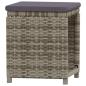 Preview: 7-tlg. Garten-Lounge-Set mit Kissen Poly Rattan Grau