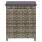 Preview: 7-tlg. Garten-Lounge-Set mit Kissen Poly Rattan Grau