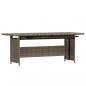 Preview: 7-tlg. Garten-Lounge-Set mit Kissen Poly Rattan Grau