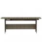 Preview: 7-tlg. Garten-Lounge-Set mit Kissen Poly Rattan Grau