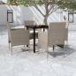Preview: ARDEBO.de - 5-tlg. Garten-Essgruppe mit Kissen Beige und Schwarz