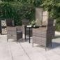 Preview: ARDEBO.de - 5-tlg. Garten-Essgruppe mit Kissen Grau