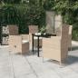 Preview: ARDEBO.de - 5-tlg. Garten-Essgruppe mit Kissen Beige