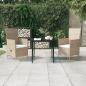 Preview: ARDEBO.de - 3-tlg. Garten-Essgruppe mit Kissen Beige