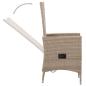 Preview: 3-tlg. Garten-Essgruppe mit Kissen Beige