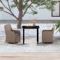 Preview: ARDEBO.de - 3-tlg. Garten-Essgruppe mit Kissen Braun