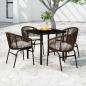 Preview: ARDEBO.de - 5-tlg. Garten-Essgruppe Braun