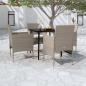 Preview: ARDEBO.de - 5-tlg. Garten-Essgruppe mit Kissen Beige und Schwarz