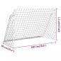 Preview: Fußballtor mit Netz Weiß 180x90x120 cm Stahl