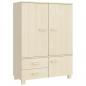Preview: Kleiderschrank HAMAR Honigbraun 99x45x137 cm Massivholz Kiefer