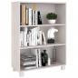 Preview: Bücherschrank HAMAR Weiß 85x35x112 cm Massivholz Kiefer