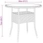 Preview: 3-tlg. Garten-Essgruppe Poly Rattan Grau