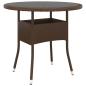 Preview: 3-tlg. Garten-Essgruppe Poly Rattan Braun