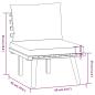 Preview: 4-tlg. Garten-Lounge-Set mit Kissen Massivholz Akazie
