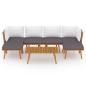 Preview: 7-tlg. Garten-Lounge-Set mit Kissen Massivholz Akazie