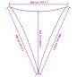 Preview: Sonnensegel 160 g/m² Anthrazit 3x4x4 m HDPE
