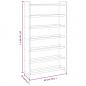Preview: Schuhregal Braun 65x24x117 cm Holzwerkstoff