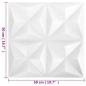 Preview: 3D-Wandpaneele 48 Stk. 50x50 cm Origami Weiß 12 m²