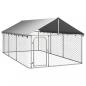 Preview: Outdoor-Hundezwinger mit Dach 400x200x150 cm
