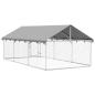 Preview: Outdoor-Hundezwinger mit Dach 400x200x150 cm