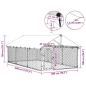 Preview: Outdoor-Hundezwinger mit Dach 400x200x150 cm