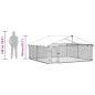 Preview: Outdoor-Hundezwinger mit Dach 300x300x150 cm