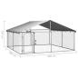 Preview: Outdoor-Hundezwinger mit Dach 300x300x150 cm