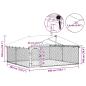 Preview: Outdoor-Hundezwinger mit Dach 300x300x150 cm