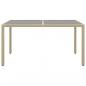 Preview: 5-tlg. Garten-Essgruppe Poly Rattan und Hartglas Beige