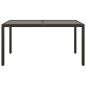 Preview: 5-tlg. Garten-Essgruppe Poly Rattan und Hartglas Braun