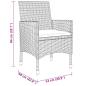 Preview: 5-tlg. Garten-Essgruppe Poly Rattan und Hartglas Braun